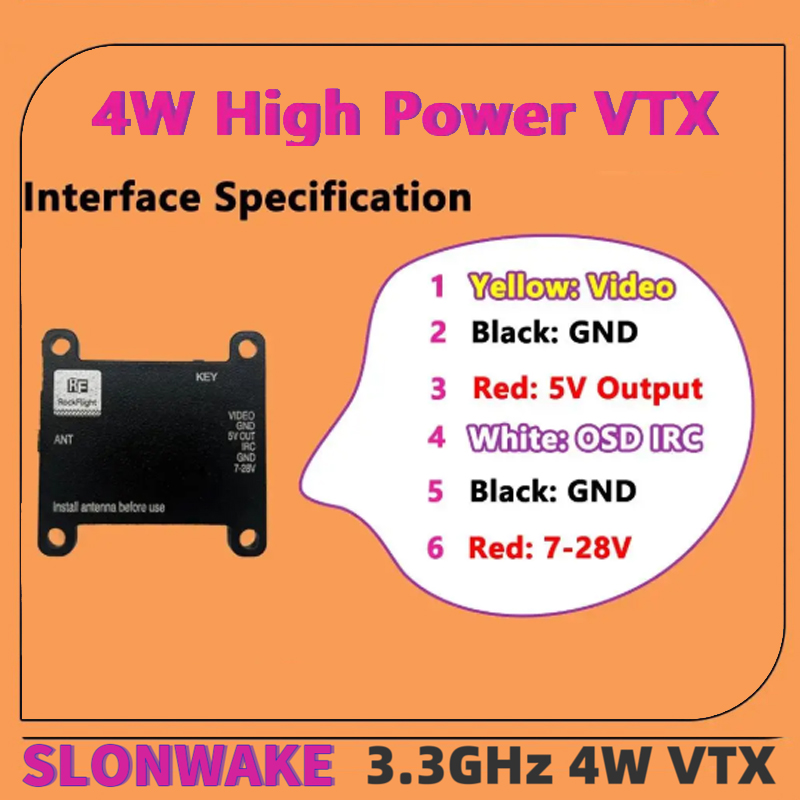 SLONWAKE FPV 3.3G 16CH 4000mW  - Fpv Drone Vtx recension och pris