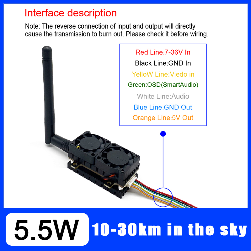 Long Range 5.8GHz 5.5W Video T - Fpv Drone Vtx recension och pris