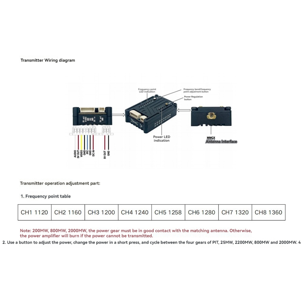 AS96-1.2G 2W VTX 8CH 2000Mw FP - Fpv Drone Vtx recension och pris